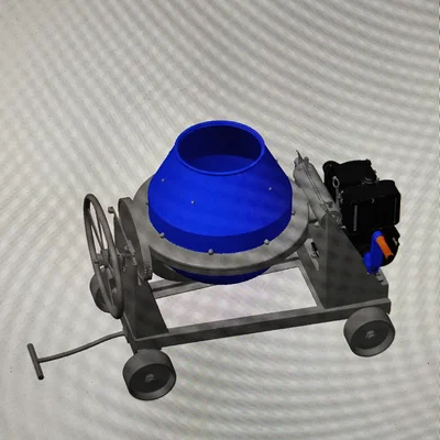 Mô hình máy trộn bê tông 3D dùng làm hộp cắm bút độc đáo