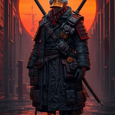Mô hình 3D chú vịt Samurai (Samourai duck) cực ngầu cho tín đồ in 3D