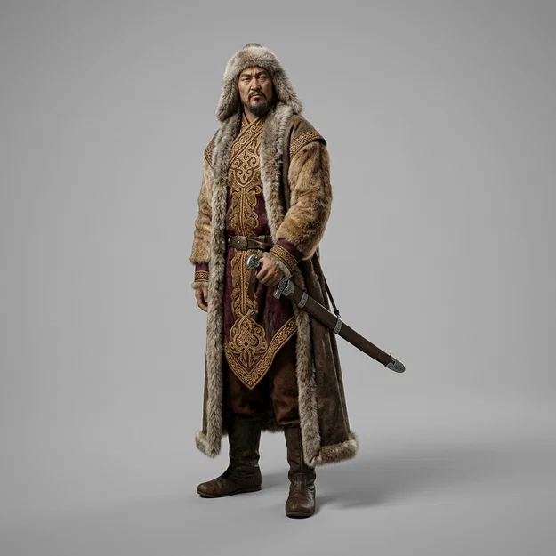 Mô hình 3D Thành Cát Tư Hãn - Genghis Khan đầy uy nghiêm - Image 1