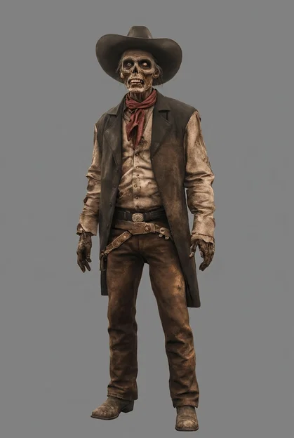 Mô hình in 3D Cowboy Zombie đầy phong cách kinh dị cực chất - Image 1