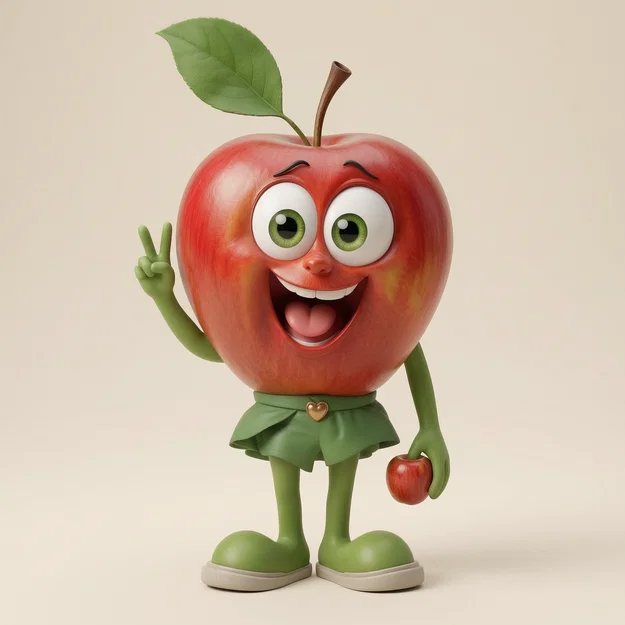 Mô hình 3D nhân vật Archie Apple đáng yêu cho trẻ nhỏ - Image 1