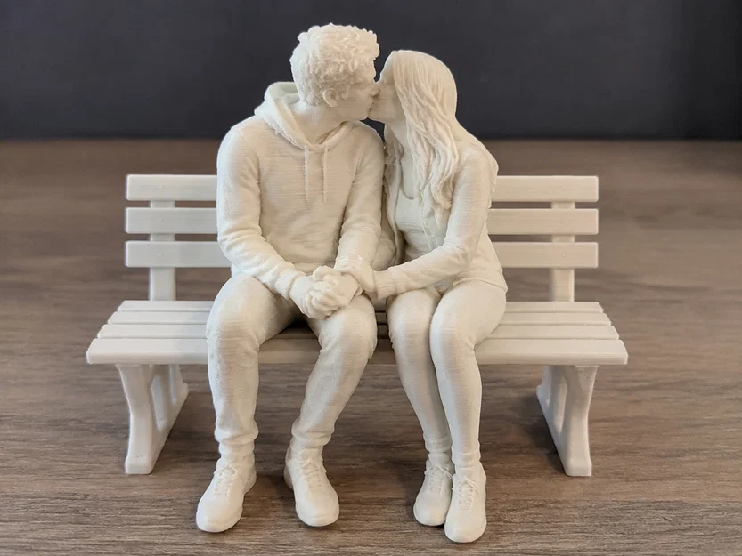 Mô hình 3D cặp đôi đang hôn nhau lãng mạn (Kissing Couple) - Image 1
