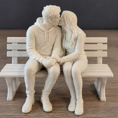 Mô hình 3D cặp đôi đang hôn nhau lãng mạn (Kissing Couple)