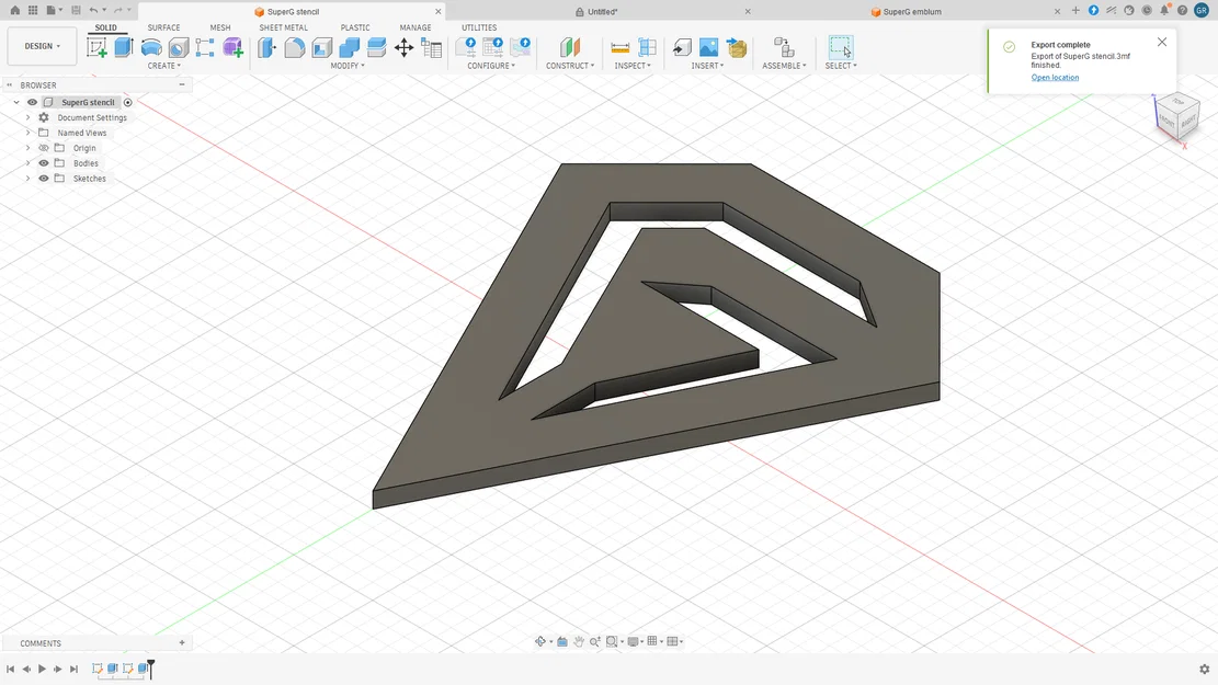 Mẫu SuperG Stencil (Khuôn vẽ chữ G) cho in 3D cực chất - Image 1