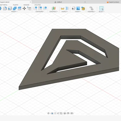 Mẫu SuperG Stencil (Khuôn vẽ chữ G) cho in 3D cực chất