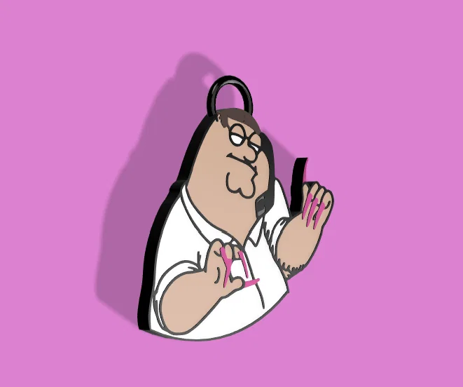 Móc khóa Peter Griffin thiết kế 3D hài hước cá tính - Image 2
