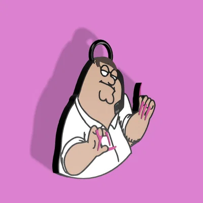 Móc khóa Peter Griffin thiết kế 3D hài hước cá tính