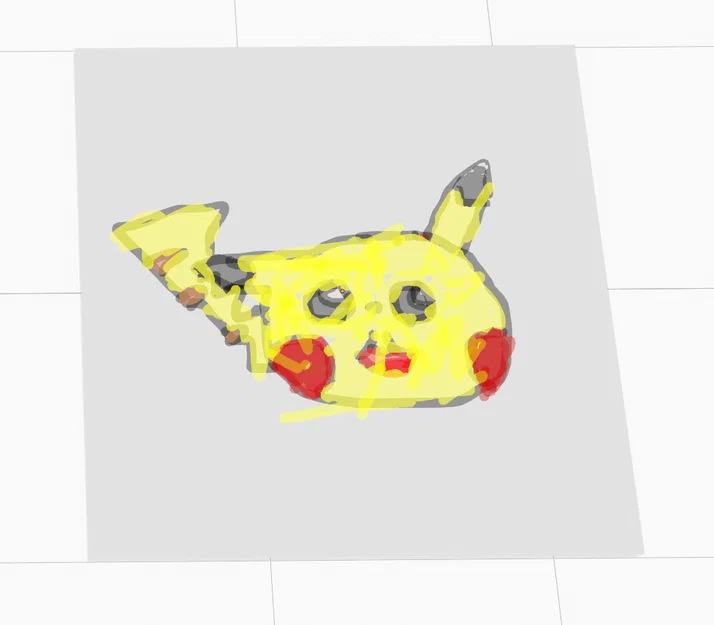 Mô hình in 3D tranh vẽ Pikachu cách điệu trên nền vuông độc đáo - Image 1