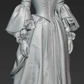 Mô hình 3D Quý bà Trung cổ (Medieval Lady 8) cho in Resin - Thumbnail 3