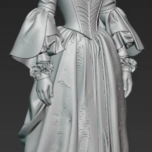 Mô hình 3D Quý bà Trung cổ (Medieval Lady 8) cho in Resin