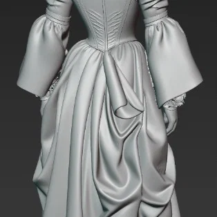 Mô hình 3D Quý bà Trung cổ (Medieval Lady 8) cho in Resin