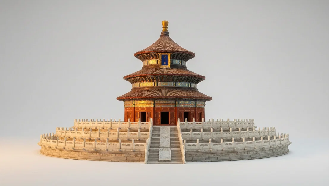 Mô hình 3D Điện Kỳ Niên - Kiệt tác kiến trúc Trung Hoa để in 3D - Image 1