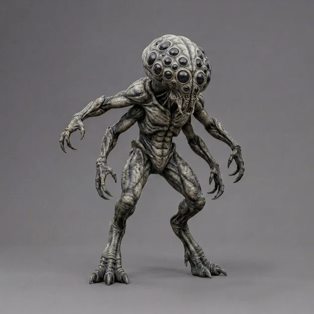 Mô hình 3D quái vật không gian Ocular Tomok (Sci-Fi Art) - Image 1