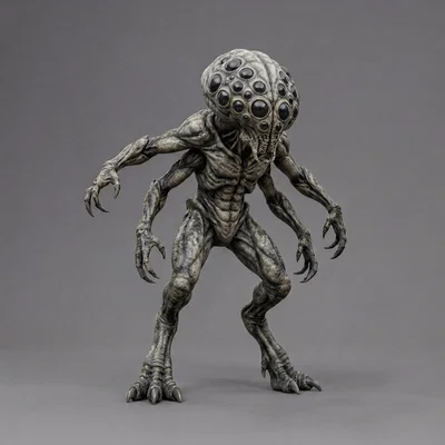 Mô hình 3D quái vật không gian Ocular Tomok (Sci-Fi Art)