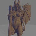 Mô hình STL Nữ chiến binh Succubus - Tượng ác quỷ Dark Fantasy cực chi tiết - Thumbnail 4
