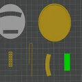 Mô hình 3D phù hiệu lính cứu hỏa Ý (Vigili del Fuoco) có thể tùy chỉnh - Thumbnail 4
