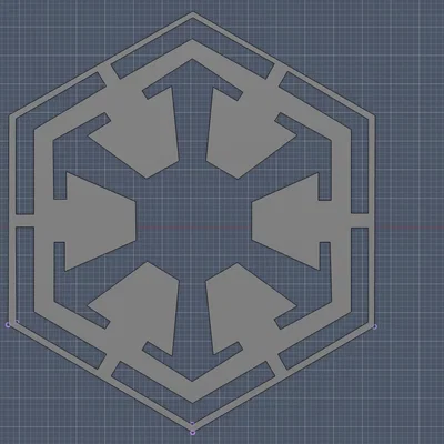 Mô hình logo đế chế Sith (Sith Empire) trang trí in 3D