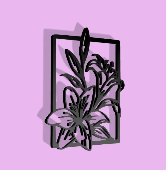 Mô hình tranh treo tường nghệ thuật hình hoa (Flower Decor) 3D - Image 2