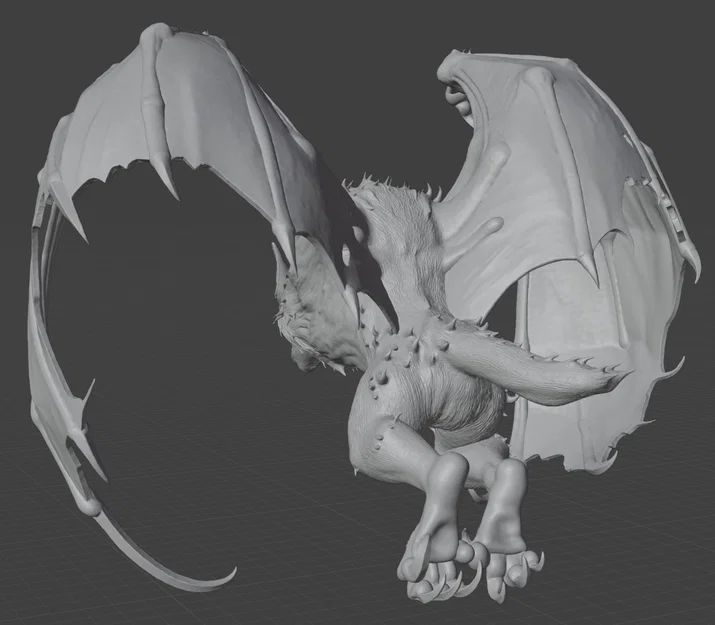 Mô hình Dơi Ma Cà Rồng (Vampire Bat 1) - File in 3D chi tiết cao - Image 3