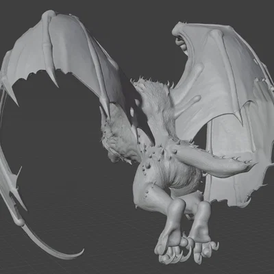 Mô hình Dơi Ma Cà Rồng (Vampire Bat 1) - File in 3D chi tiết cao