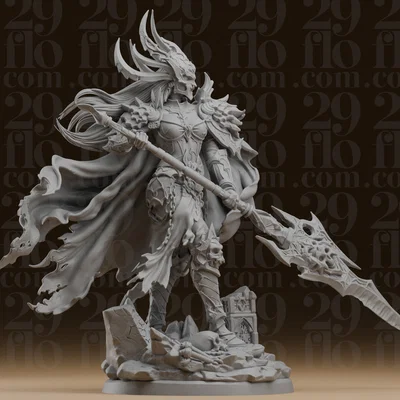 Mô hình tượng Nữ hoàng Chiến binh Undead #284 với Thương Diệt Vong