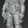 Mô hình nữ chiến binh tương lai Futuristic Woman 1 in 3D - Thumbnail 2