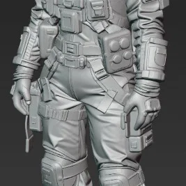 Mô hình nữ chiến binh tương lai Futuristic Woman 1 in 3D