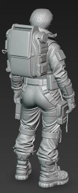 Mô hình nữ chiến binh tương lai Futuristic Woman 1 in 3D - Image 3