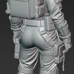Mô hình nữ chiến binh tương lai Futuristic Woman 1 in 3D
