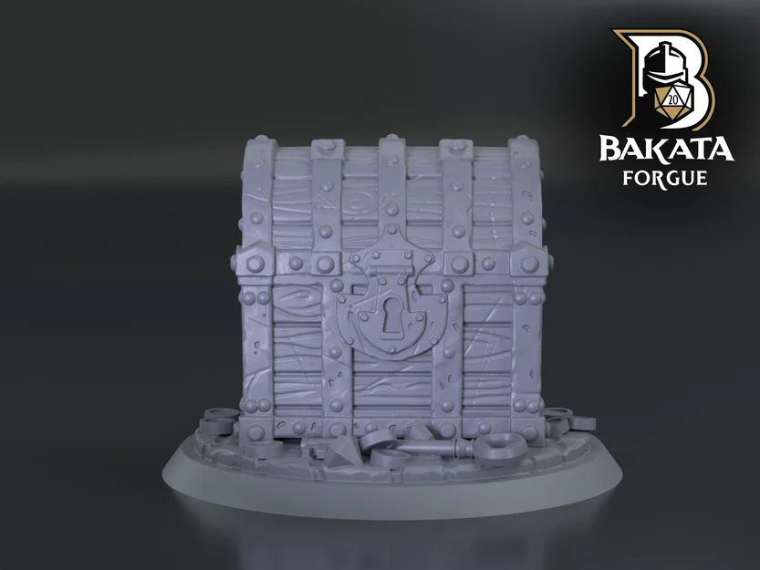 D&D Miễn phí - Rương Báu Vật Mimic Cách Điệu | Phiên bản Đóng & Mở (Đã support) - Image 2