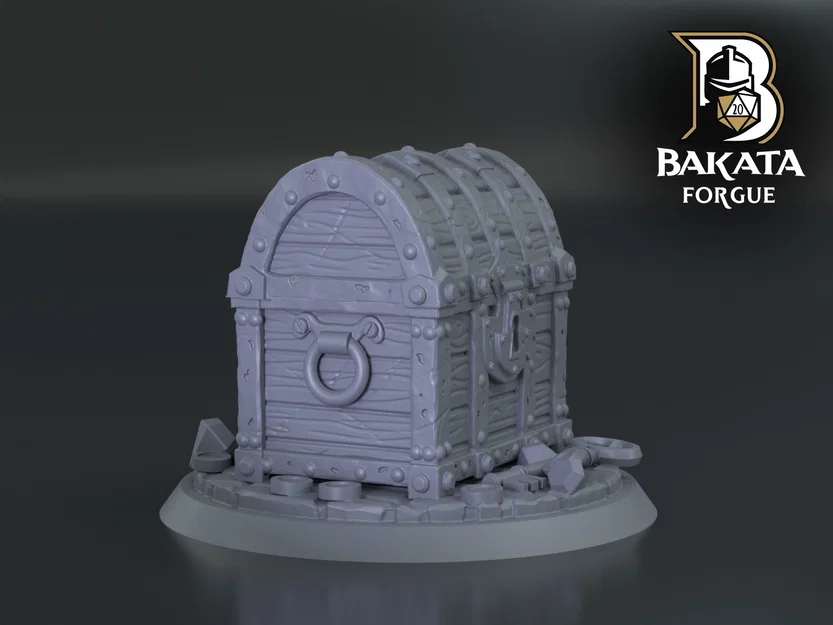 D&D Miễn phí - Rương Báu Vật Mimic Cách Điệu | Phiên bản Đóng & Mở (Đã support) - Image 3