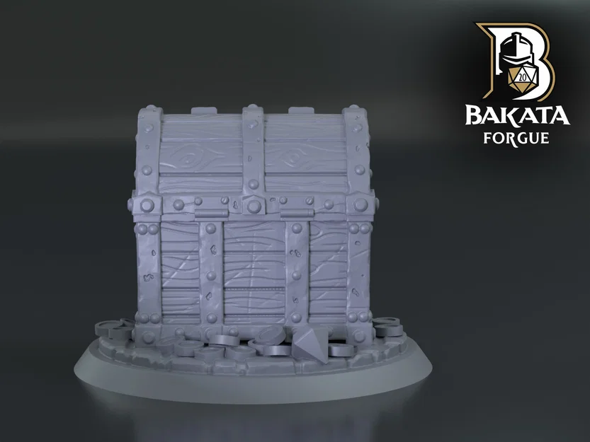 D&D Miễn phí - Rương Báu Vật Mimic Cách Điệu | Phiên bản Đóng & Mở (Đã support) - Image 4