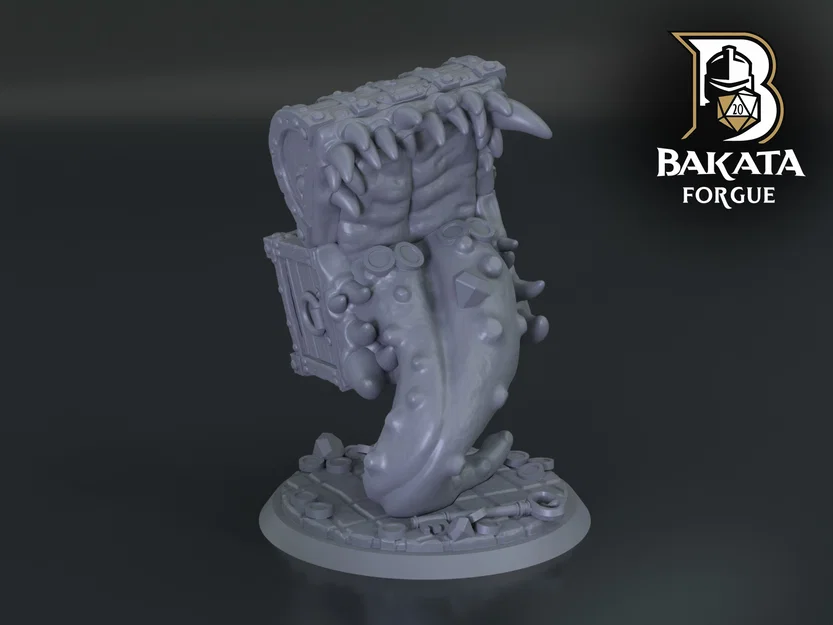 D&D Miễn phí - Rương Báu Vật Mimic Cách Điệu | Phiên bản Đóng & Mở (Đã support) - Image 6