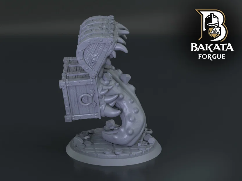 D&D Miễn phí - Rương Báu Vật Mimic Cách Điệu | Phiên bản Đóng & Mở (Đã support) - Image 7