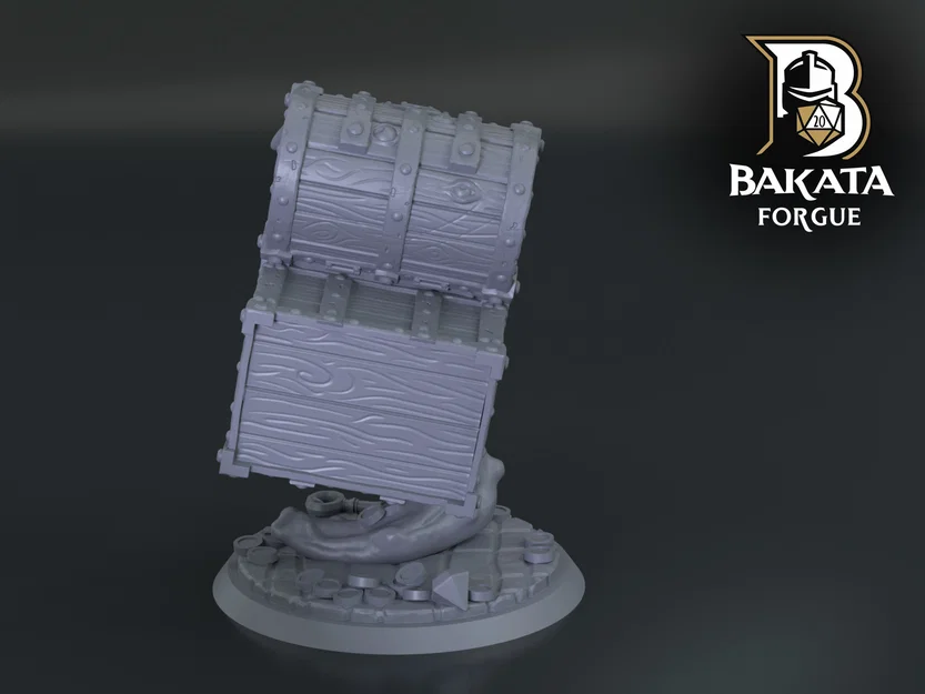 D&D Miễn phí - Rương Báu Vật Mimic Cách Điệu | Phiên bản Đóng & Mở (Đã support) - Image 8