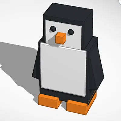 Mô hình chim cánh cụt Roblox Knockout in 3D đáng yêu