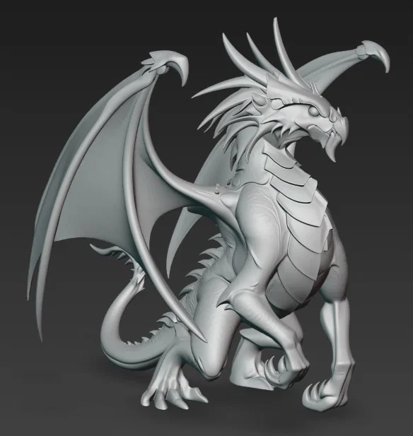 Mô hình rồng nhỏ 3D (Little Dragon 1) - Tượng để bàn cực chất - Image 2