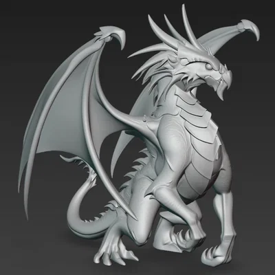 Mô hình rồng nhỏ 3D (Little Dragon 1) - Tượng để bàn cực chất