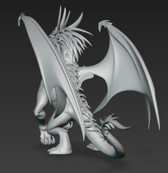 Mô hình rồng nhỏ 3D (Little Dragon 1) - Tượng để bàn cực chất - Image 3