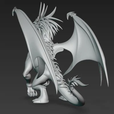 Mô hình rồng nhỏ 3D (Little Dragon 1) - Tượng để bàn cực chất
