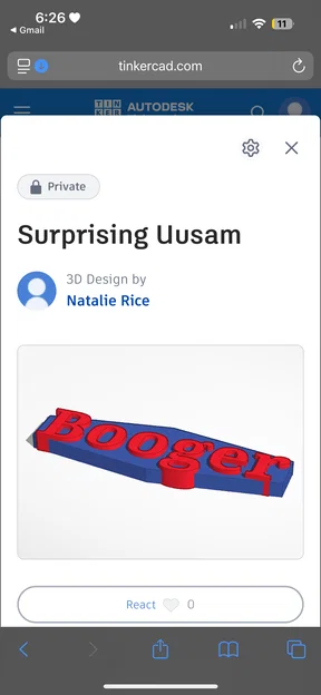 Mô hình trang trí chữ 3D Booger độc đáo - Image 1