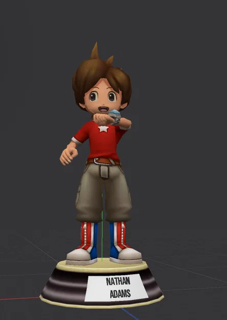 Mô hình 3D nhân vật Nathan Adams từ Yo-kai Watch sắc nét - Image 1