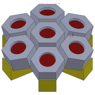 Khuôn in 3D hỗ trợ hàn hoa bằng đai ốc và long đền