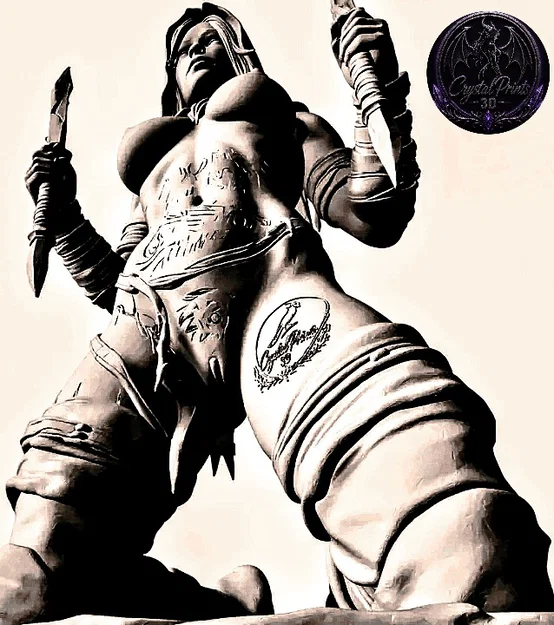 Mô hình tượng bán thân Chiến binh Fantasy - STL Human Soldier chi tiết cao - Image 1
