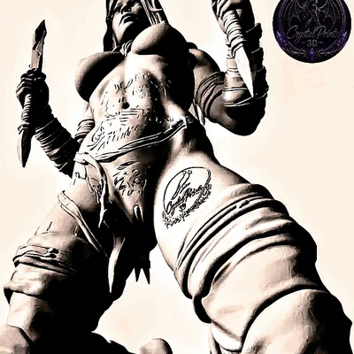 Mô hình tượng bán thân Chiến binh Fantasy - STL Human Soldier chi tiết cao