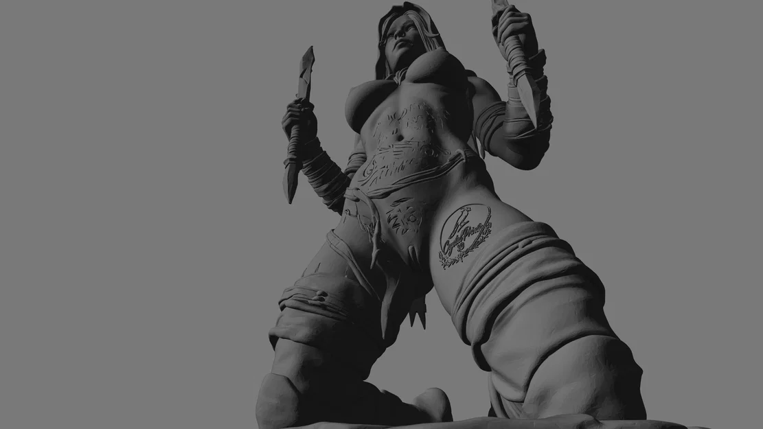 Mô hình tượng bán thân Chiến binh Fantasy - STL Human Soldier chi tiết cao - Image 2