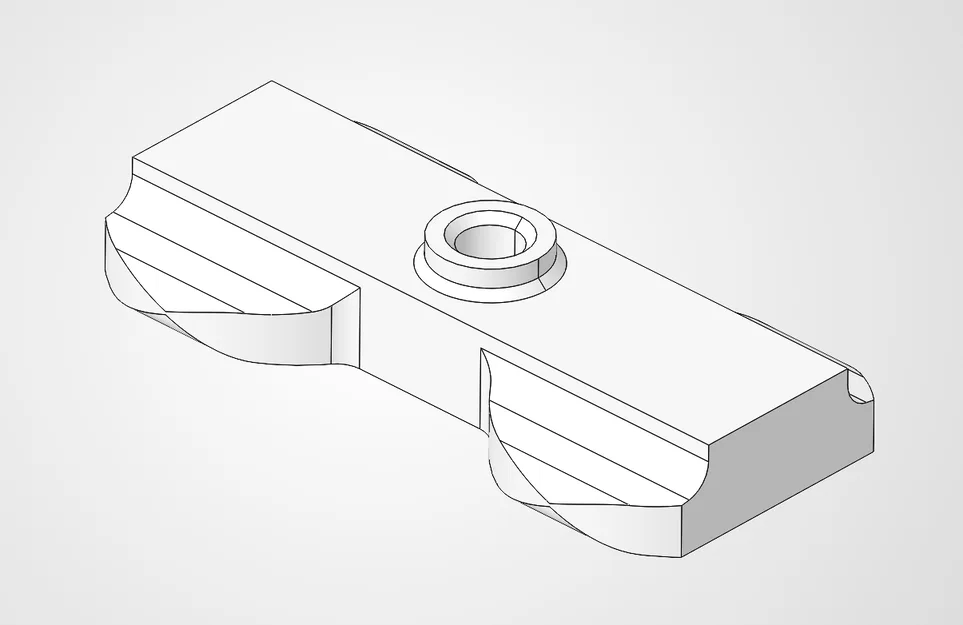 Phụ kiện gắn Flush Mount L-Track cho bulông #8 - Thiết kế 3D in ấn - Image 1