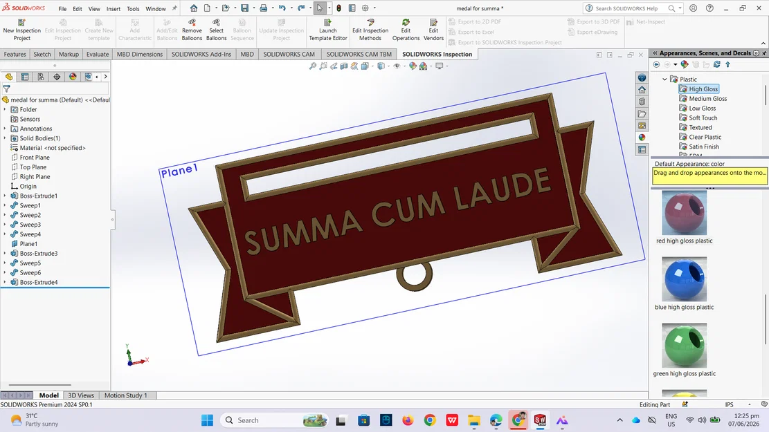 Thiết kế huy chương vinh danh Summa Cum Laude in 3D ấn tượng - Image 1