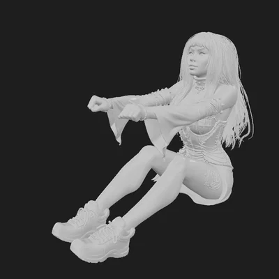 Mô hình nữ tài xế Goth cho xe điều khiển từ xa RC