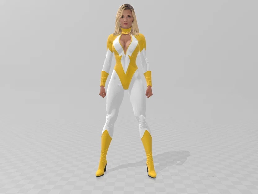 Mô hình 3D nữ siêu anh hùng Poderosa (Super Heroina) - Image 2